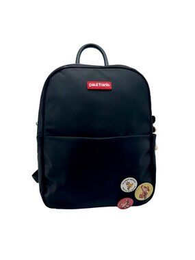 Paul Frank Black Nylon Friends Forever Backpack
